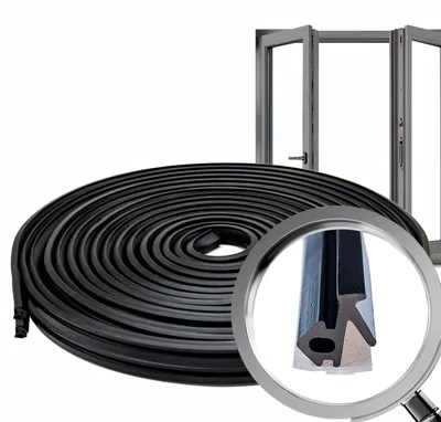 Immagine prodotto di Guarnizione in gomma per finestre, modello S-834X, 5 metri, colore nero, per finestre in alluminio
