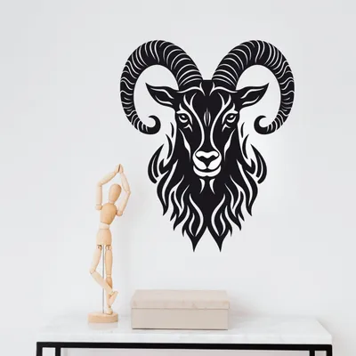 stilisierter Widderkopf – Decords Wandtattoo, Produktansicht 1