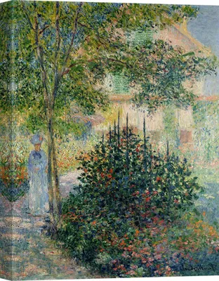 Produktbild von Kunstdruck auf Leinwand - Claude Monet, Der Garten in Argenteuil – 60x40 cm