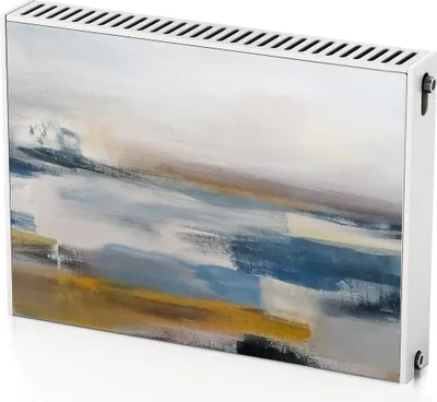 Produktbild von Abstrakte Kunst – Magnetische Heizkörperabdeckung – 80x60 cm – Magnet Heizkörperabdeckung – 3D Würfel – Heizkörperverkleidung – Magnetische Wandverkleidung – Wetterfest
