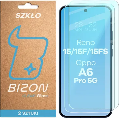 Produktbild von 2x Gehärtetes Glas für Oppo Reno 15 / 15 F / 15 FS / A6 Pro 5G, Bizon Glass Clear Duo