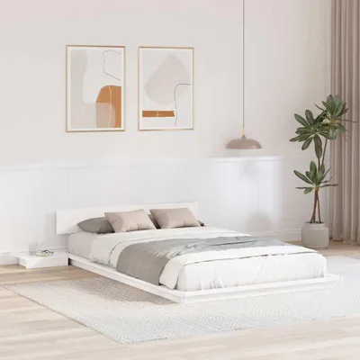 Productafbeelding van Maison Exclusive - Bedframe met hoofdeinde en opbergruimte, bruin, 135 x 190 cm, hout