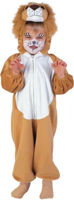 Produktbild von Löwe Katze Plüsch Overall Kinder Karneval Fasching Kostüm 116