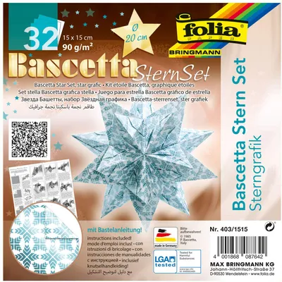 Immagine prodotto di foglietto pieghevole Bascetta star, blu ghiaccio / stampato