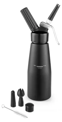 Produktbild von HENDI Sahnespender schwarz 0,5 l alu.Kitchen Line