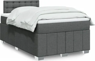 Produktbild von Eleganten-Stil Boxspringbett mit Matratze Dunkelgrau 120x200 cm Stoff,80,3 Kg cloris7512240