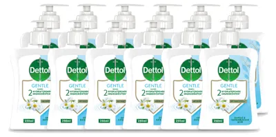 Productafbeelding van 12 x Dettol Handzeep Mild - Kamille & Katoenbloem - 250 ml - Voordeelverpakking - 12 stuks