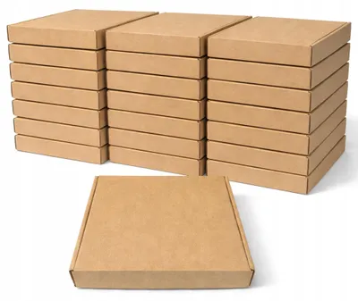 Produktbild von 32 x 32 x 4 cm Formschachtel in der Farbe Eco-Braun – Set mit 100 Stück