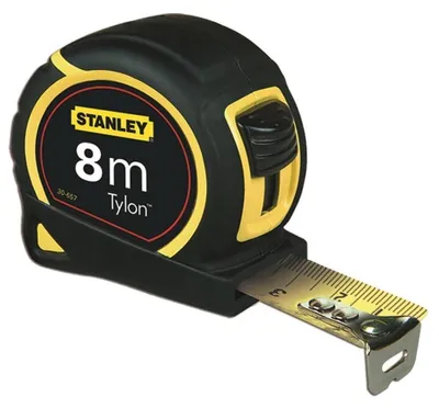 Image de Mètre - Ruban Tylon - 8m x 25 mm - Bi-matière - STANLEY, 1-30-657
