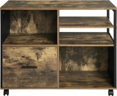 Produktbild von Vinyl Schallplattenregal Holz braun 80x65x40 cm