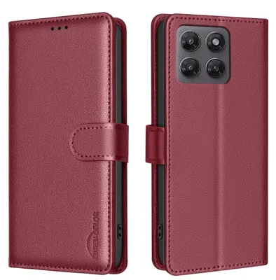 Produktbild von BINFEN Color Klapphülle - Motorola Moto G37 / G47 Hülle - Bordeaux