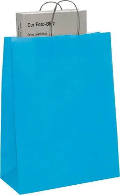 Produktbild von VP Papier-Tragetaschen Toptwist aquamarin 24,0 x 31,0 cm, 50 St.