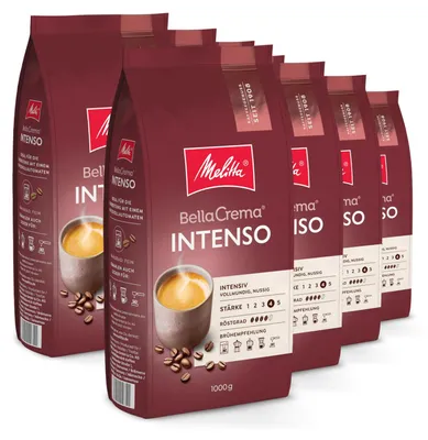 Produktbild von Melitta BellaCrema Intenso Kaffee-Bohnen, ungemahlen, für Vollautomaten, im Set