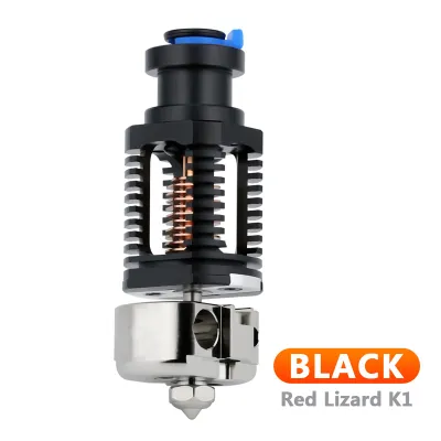 Zdjęcie produktu dla Wysokiej klasy ekstruder Red Lizard K1 z powłoką miedzianą do drukarek 3D, odporny na temperaturę do 500°C, kompatybilny z serią VORON 0.1/1.8/2.4, czarny