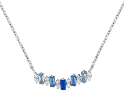 Produktbild von Zeeme Silber Halskette 925/- Sterling Silber 42+3cm weiß Zirkonia weiß 358250300