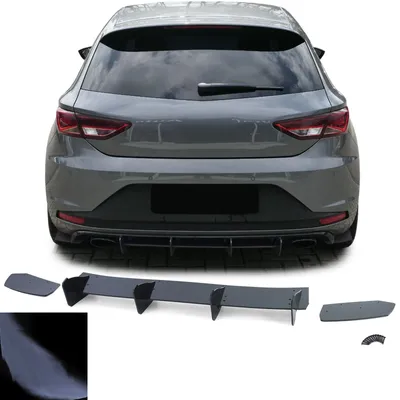Für Seat Leon 5F Cupra 2012-2016 Cup Heckdiffusor Heck Stoßstange Schwarz Glanz in der Farbe Schwarz von Carparts-Online GmbH