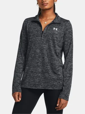 Produktbild von Under Armour T-Shirt Tech 1/2 Zip – Twist – Schwarz 1384225-001__LG