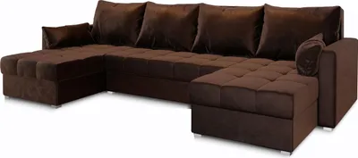 Produktbild von Masseno Ecksofa NAKO mit Schlaffunktion U-Form, Sofa mit Bettkasten, Wohnzimmersofa, Couch, Soffa, Bettsofa, Couchgarnitur- Braun, KRONOS 06