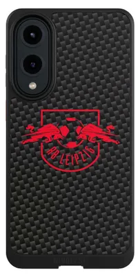 Produktbild von NIVOCASE Hülle für Samsung Galaxy S25 Edge  Handyhülle NIVOcore Case Schwarz Carbon Offizielles Lizenzprodukt RB Leipzig