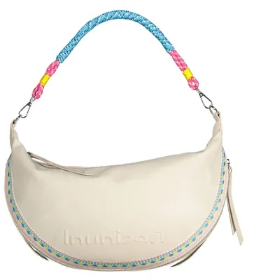 Productafbeelding van Witte dameshandtas met borduurwerk en een afneembare schouderband