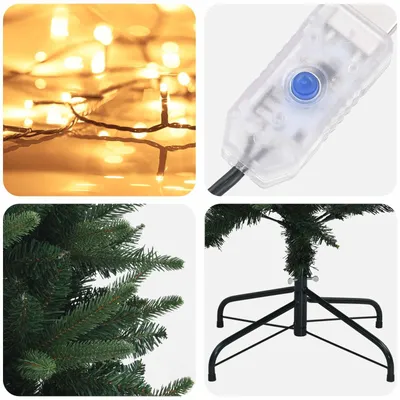 Imagen del producto de vidaXL Árbol de Navidad artificial plegable, 150 cm, con 150 luces LED