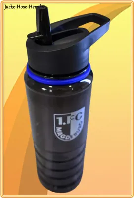 Produktbild von 1. FC Magdeburg Trinkflasche Flasche Sportflasche Schwarz Logo Wappen 500ml