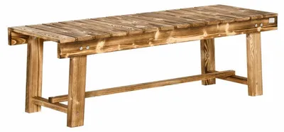 Obrázek produktu pro Zahradní lavička z dřeva pro 2 osoby | Barva: Tmavě hnědá | Rozměry: 110 x 38 x 35 cm