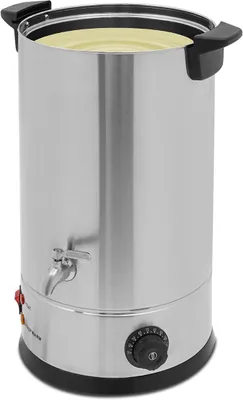 Immagine prodotto di Fornello elettrico per la fusione della cera per candele, 1800W, in acciaio inossidabile, con grande capacità, ideale per la produzione di candele fai-da-te, con controllo della temperatura da 30 a 110°C (15L)