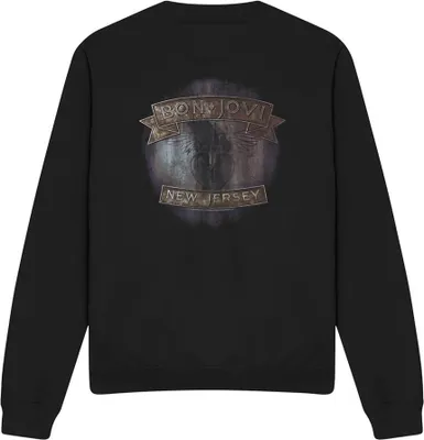 Immagine prodotto di Bon Jovi - Felpa "New Jersey" per uomo/donna Unisex TV20651 (XXL) (Nero)