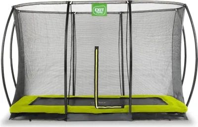 Obrázok produktu pre Trampolína EXIT Silhouette 244 x 366 cm, s bezpečnostnou sieťou, trampolína na zem, obdĺžniková, pre deti, zelená