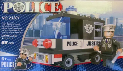 Produktbild von Polizei Auto Transporter Bausteine 58 Teile