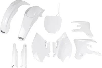 Zdjęcie produktu dla Ufo Yamaha Yzf 250/450 2005-2005 Yakit333f-046 Zestaw plastikowych ochraniaczy widelca biały biały jeden rozmiar