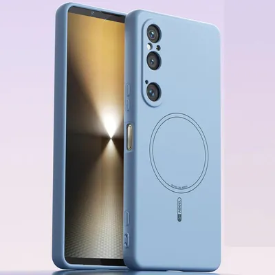 Obrázek produktu pro Magnetické pouzdro pro Sony Xperia 1 VI, kompatibilní s MagSafe, tekutý silikon, nárazuvzdorné a odolné proti poškrábání Modrá