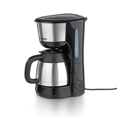 Image de Machine à café GOURMETmaxx avec verseuse isotherme 900 W en acier inoxydable/noir