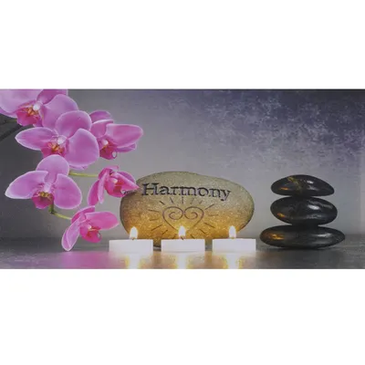 Produktbild von LED-Bild, Leinwandbild Leuchtbild Wandbild, Timer MVG-  110x55cm Harmony, flackernd