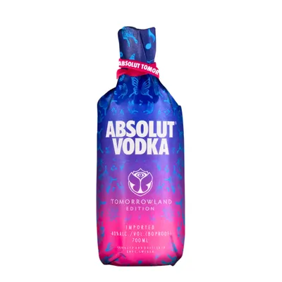 Produktbild von Absolut Vodka Tomorrowland 0,7L – Limited Edition 2019 mit Paper Skin Design – Sammler-Wodka, Kunstflasche, Festival-Edition aus Belgien für Vodka