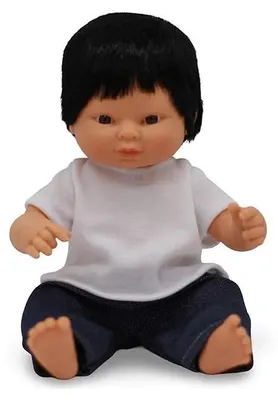 Produktbild von Die Puppenfabrik Babypuppe 30 cm Junge mit Kleidung Finn
