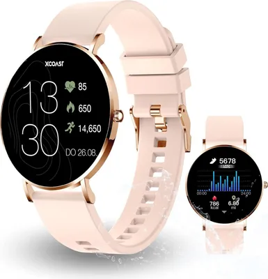 Image de Montre intelligente pour femmes, écran AMOLED de 1,3 pouce, iOS et Android, traqueur de fitness pour femmes, montre cardiofréquencemètre, 21 modes de sport, oxygène du sang, pression artérielle, météo,7
