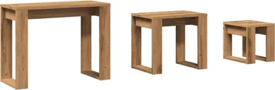 Produktbild von Satztische 3 Stk. Artisan-Eiche Holzwerkstoff