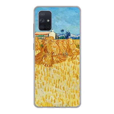 Produktbild von MuchoWow® Handyhülle Schutzhülle Hülle für Samsung Galaxy A71 Weinlese in der Provence - Vincent van Gogh Silikon Softcase Handy Hülle - Kartenbesitzer