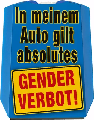 Produktbild von Genderverbot in meinem Auto Parkscheibe
