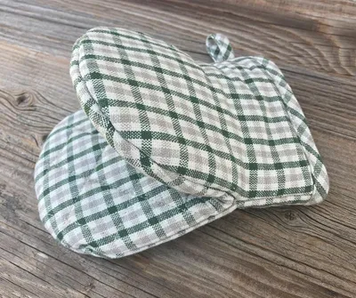 Immagine prodotto di Guanto da forno LEILA fantasia a quadri colorata 12x16 cm casa di campagna