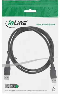 Obrázok produktu pre InLine 35215, 1,5 m, USB A, USB A, USB 3.2 Gen 1 (3.1 Gen 1), Čierna