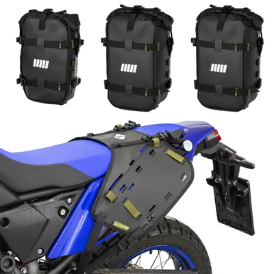 Obrázok produktu pre SCHNORR BagHub + bočné tašky, sada 3 ks, 30 l, mäkké tašky na motorku – kompatibilné s modelom Yamaha Ténéré 700