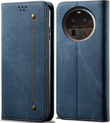 Obrázek produktu pro OPPO Find X6 Pro Pouzdro, Kožené Peněženkové Pouzdro s Magnetickým Uzavíráním a Stojánkem pro OPPO Find X6 Pro modré