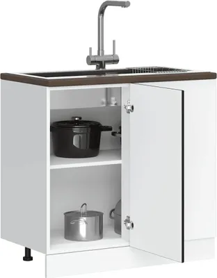 Produktbild von Hochwertig Küchenunterschrank Kalmar Schwarz Holzwerkstoff 854319