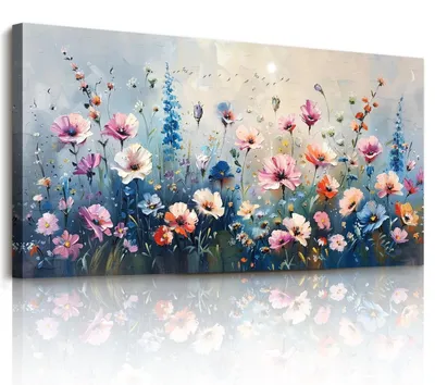 Immagine prodotto di Omgoods - Decorazioni murali in tela - Stampe di fiori - 73x146 cm