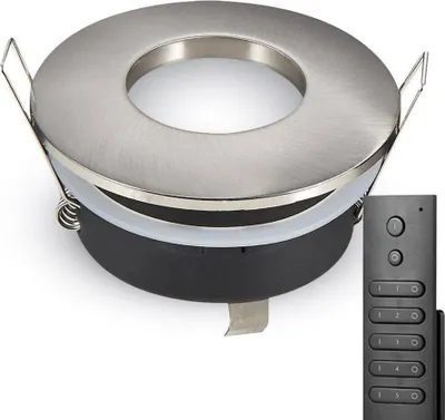Produktbild von hoftronic LED Einbaustrahler 4W 345lm 2700K IP44 Dimmbar Aluminium GU10