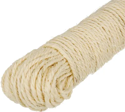 Produktbild von Sisalseil 60 Meter Natürliches Seil aus Sisalfaser Ø 4mm Sisal Vielseitig einsetzbar für Kratzbaum Katzenbedarf Heimwerken Basteln und Dekoration