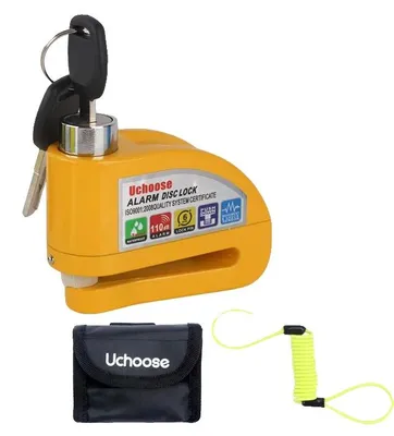 Produktbild von Motorrad Alarm Schloss, Vibrationsdetektion, Universelle Kompatibilität, Orangenpaket B